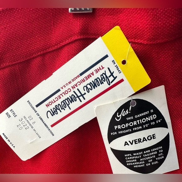 Vintage Florence Henderson The American Collection Dead stock Bright Red Skirt - Picture 8 of 10